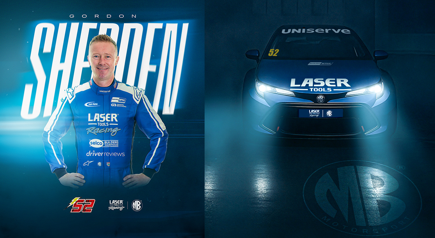 Three-time BTCC champion Gordon Shedden joins Laser Tools Racing with MB Motorsport for 2026